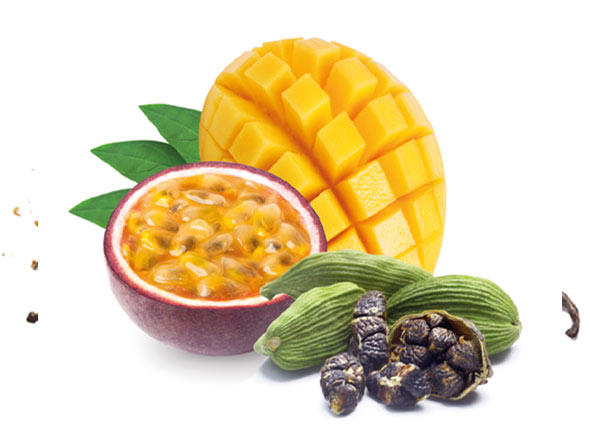 Sorbet Mangue, passion, cardamone 
Glacier Marrakech 
Oriental Legend