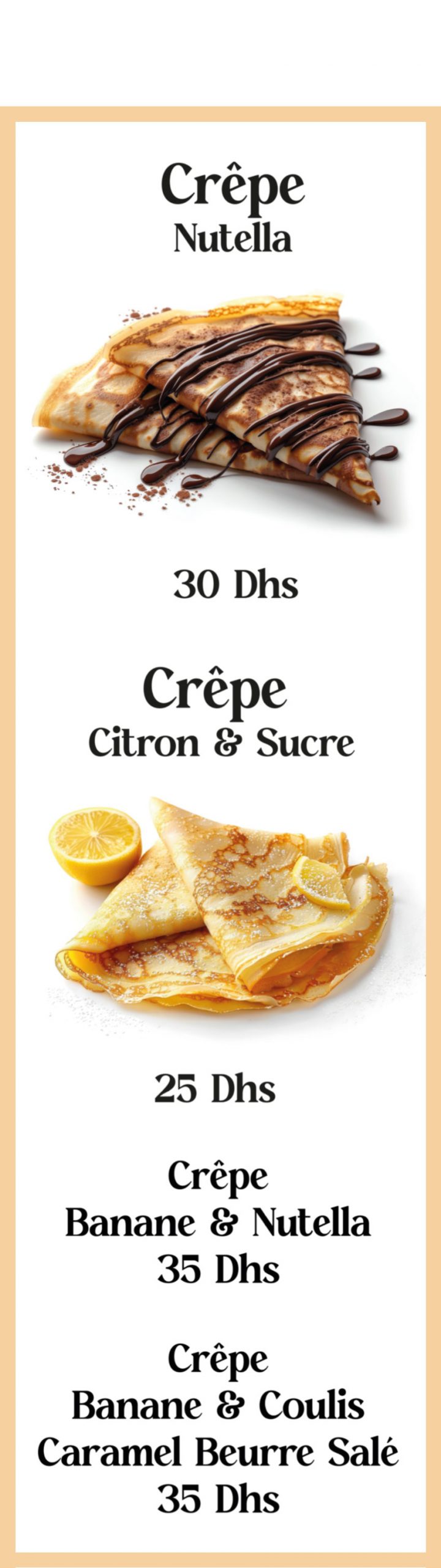 Crêpes Marrakech Oriental Legend